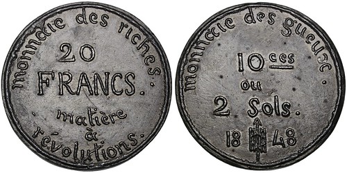 French satirical tin medal